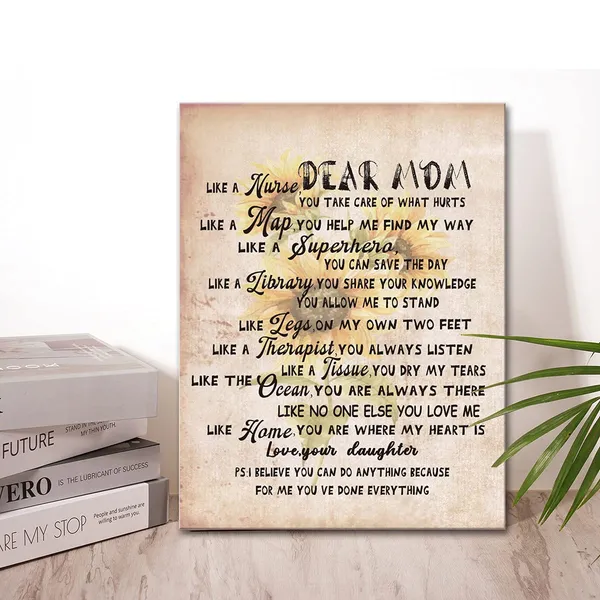Multicolor_Wailozco_Gifs_|_For_Mom_-Hangable_Canvas_Poem_Prints_Framed_Poster_Wall_Art_|_For_Mom_From_Daughter-Meaningful_Mom_Gifts,Mom_Home_Bedroom_Living_Room_Wall_Decor-_Dear_Mom_Retro