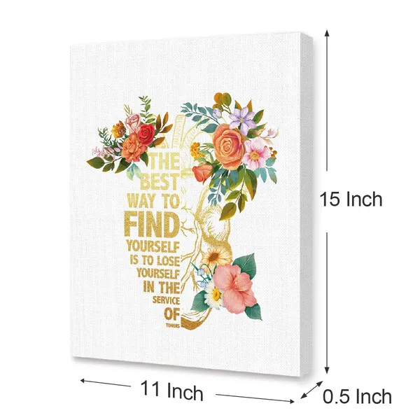 Multicolor_The_Best_Way_To_Find_Inspirational_Wall_Art_Canvas,Medical_Science_Moticational_Canvas_Framed_Wall_Art_Ready_To_Hang_|_For_Nurseing_Student_Clinic_Hospital_Office_Wall_Art_Decor_12''X15''