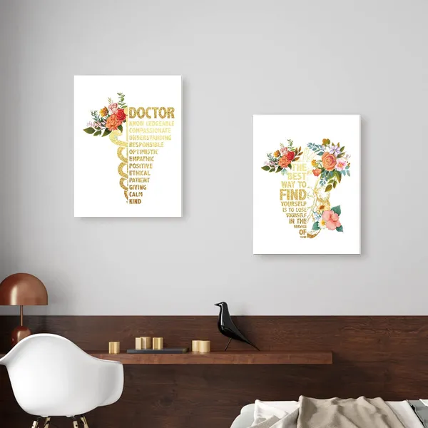 Multicolor_The_Best_Way_To_Find_Inspirational_Wall_Art_Canvas,Medical_Science_Moticational_Canvas_Framed_Wall_Art_Ready_To_Hang_|_For_Nurseing_Student_Clinic_Hospital_Office_Wall_Art_Decor_12''X15''