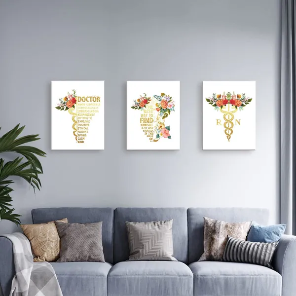 Multicolor_The_Best_Way_To_Find_Inspirational_Wall_Art_Canvas,Medical_Science_Moticational_Canvas_Framed_Wall_Art_Ready_To_Hang_|_For_Nurseing_Student_Clinic_Hospital_Office_Wall_Art_Decor_12''X15''
