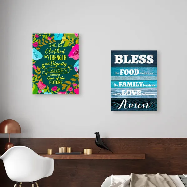 Multicolor_Christian_Quote_God_Bless_The_Food_Be|_Fore_Us_Retro_Wood_Grain_Canvas_Wall_Art_Prints_Decoration_|_For_Kitchen_Living_Room_Christian_Family_Religious_Home,Housewarming_Gifts,Christian_Gifts,11X14_Inch