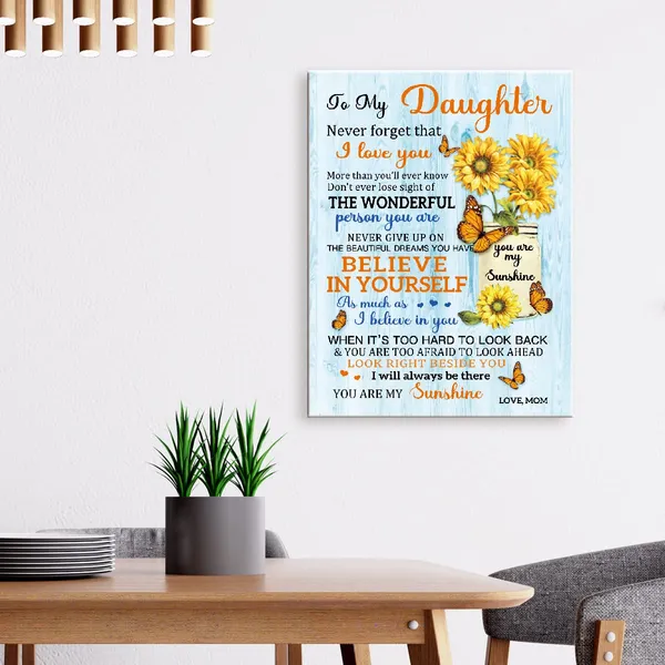 Multicolor_Canvas_Wall_Art_Gifts_|_For_Daughter,Believe_In_Yourself_Birthday_Graduated_Meaningful_Gifts_|_For_Daughter_From_Mom,Canvas_Framed_Wall_Art_Hangable_Home_Decor_|_For_Daughter
