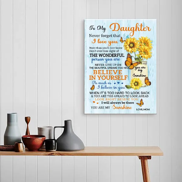Multicolor_Canvas_Wall_Art_Gifts_|_For_Daughter,Believe_In_Yourself_Birthday_Graduated_Meaningful_Gifts_|_For_Daughter_From_Mom,Canvas_Framed_Wall_Art_Hangable_Home_Decor_|_For_Daughter