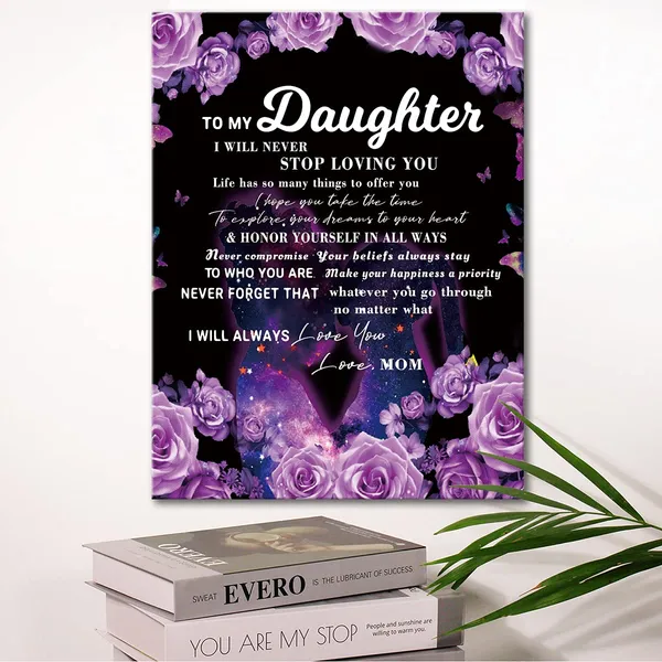 Multicolor_Wailozco_Gifs_|_For_Daughter_-Hangable_Canvas_Poem_Prints_Framed_Poster_Wall_Art_|_For_Daughter_From_Mom-Meaningful_Daughter_Gifts,Daughter_Home_Bedroom_Living_Room_Wall_Decor-_Loving_You