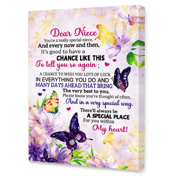 Multicolor_Canvas_Wall_Art_Gifts_|_For_Niece,You'Re_A_Really_Speical_Niece_Birthday_Graduated_Meaningful_Gifts_|_For_Niece_From_Aunt,Canvas_Framed_Wall_Art_Hangable_Home_Decor_|_For_Niece