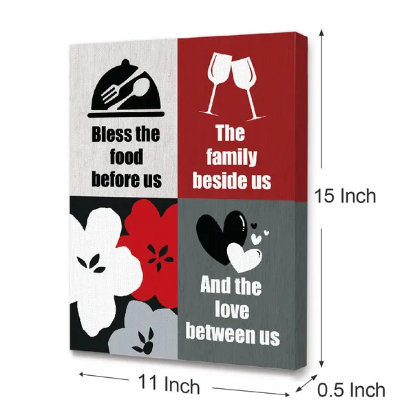 Multicolor_Bless_The_Food_Be|_Fore_Us_Inspirational_Bible_Wall_Art_Canvas,Verses_Christian_Canvas_Framed_Wall_Art_Ready_To_Hang_|_For_Girls_Women_Christians_Bedroom_Office_Livingroom_Home_Wall_Decor_12''X15''