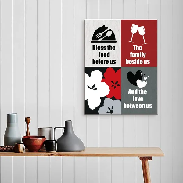 Multicolor_Bless_The_Food_Be|_Fore_Us_Inspirational_Bible_Wall_Art_Canvas,Verses_Christian_Canvas_Framed_Wall_Art_Ready_To_Hang_|_For_Girls_Women_Christians_Bedroom_Office_Livingroom_Home_Wall_Decor_12''X15''