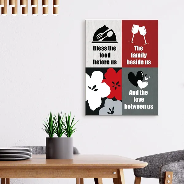 Multicolor_Bless_The_Food_Be|_Fore_Us_Inspirational_Bible_Wall_Art_Canvas,Verses_Christian_Canvas_Framed_Wall_Art_Ready_To_Hang_|_For_Girls_Women_Christians_Bedroom_Office_Livingroom_Home_Wall_Decor_12''X15''