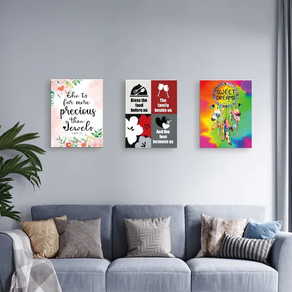Multicolor_Bless_The_Food_Be|_Fore_Us_Inspirational_Bible_Wall_Art_Canvas,Verses_Christian_Canvas_Framed_Wall_Art_Ready_To_Hang_|_For_Girls_Women_Christians_Bedroom_Office_Livingroom_Home_Wall_Decor_12''X15''