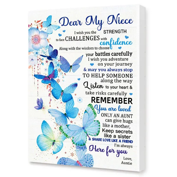 Multicolor_Canvas_Wall_Art_Gifts_|_For_Niece,Remember_You_Are_Loved_Birthday_Graduated_Meaningful_Gifts_|_For_Niece_From_Aunt,Canvas_Framed_Wall_Art_Hangable_Home_Decor_|_For_Niece
