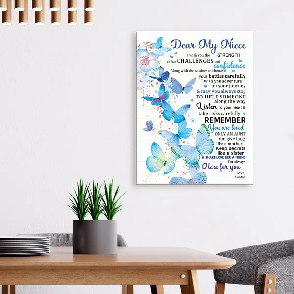 Multicolor_Canvas_Wall_Art_Gifts_|_For_Niece,Remember_You_Are_Loved_Birthday_Graduated_Meaningful_Gifts_|_For_Niece_From_Aunt,Canvas_Framed_Wall_Art_Hangable_Home_Decor_|_For_Niece