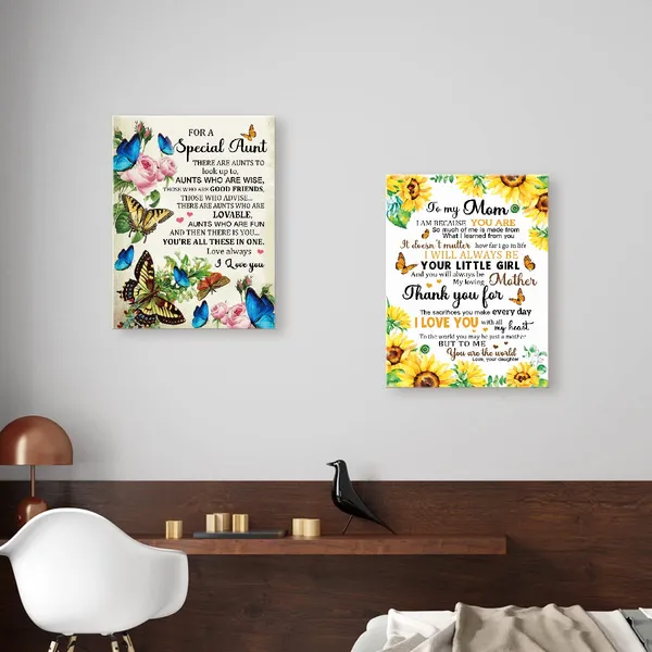 Multicolor_Canvas_Wall_Art_Gifts_|_For_Mom,I_Love_You_With_All_My_Heart_Birthday_Mothers_Day_Meaningful_Gifts_|_For_Mom_From_Daughter,Canvas_Framed_Wall_Art_Hangable_Home_Decor_|_For_Mom