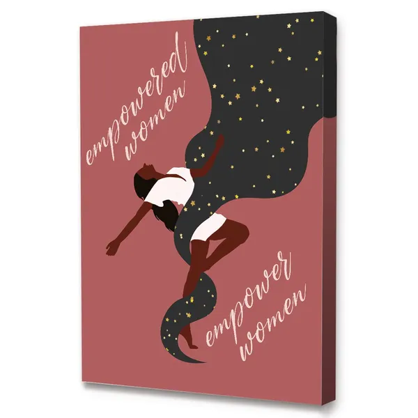 Multicolor_Y05_African_American_Wall_Art_Frame_Canvas,Black_Women_Motivational_Wall_Art_Canvas_Modern_Canvas_Prints_Painting_Ready_To_Hang_|_For_Home_Office_Bedroom_Wall_Decor-12_X_15_Inches-Empowered