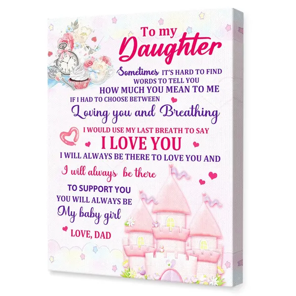 Multicolor_Daughter_Gifts_From_Dad,Birthday_Gifts_|_For_Daughter,Gifts_|_For_Daughter_From_Dad,Father_To_Daughter_Gifts-To_My_Daughter_You_Will_Always_Be_My_Baby_Girl_Canvas_Wall_Art_Decor_Y452