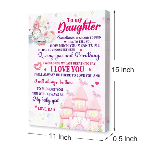 Multicolor_Daughter_Gifts_From_Dad,Birthday_Gifts_|_For_Daughter,Gifts_|_For_Daughter_From_Dad,Father_To_Daughter_Gifts-To_My_Daughter_You_Will_Always_Be_My_Baby_Girl_Canvas_Wall_Art_Decor_Y452