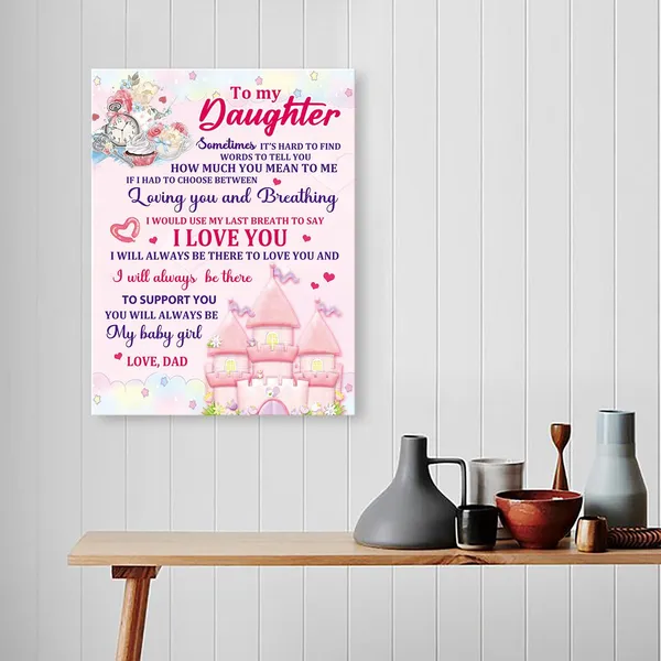 Multicolor_Daughter_Gifts_From_Dad,Birthday_Gifts_|_For_Daughter,Gifts_|_For_Daughter_From_Dad,Father_To_Daughter_Gifts-To_My_Daughter_You_Will_Always_Be_My_Baby_Girl_Canvas_Wall_Art_Decor_Y452