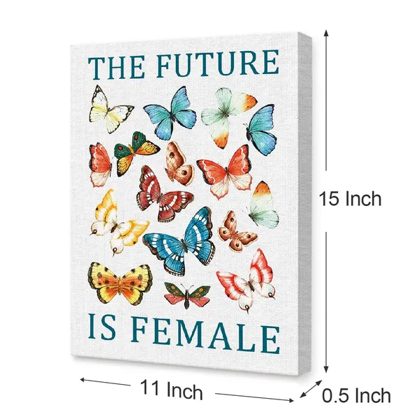 Blue_The_Future_Is_Female_Canvas_Wall_Art,Feminist_Equality_Inspirational_Quotes_Canvas_Framed_Prints_Wall_Art_Ready_To_Hang_|_For_Girl_Women_Sisters_Office_Apartment_Bedroom_Home_Wall_Decor