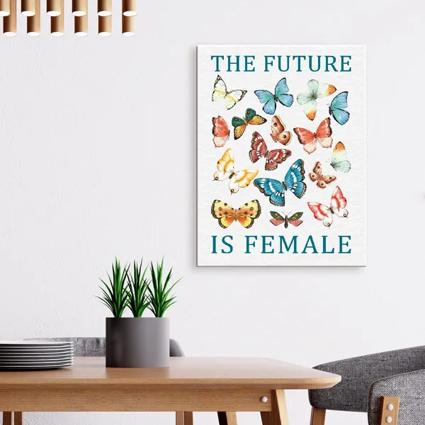 Blue_The_Future_Is_Female_Canvas_Wall_Art,Feminist_Equality_Inspirational_Quotes_Canvas_Framed_Prints_Wall_Art_Ready_To_Hang_|_For_Girl_Women_Sisters_Office_Apartment_Bedroom_Home_Wall_Decor