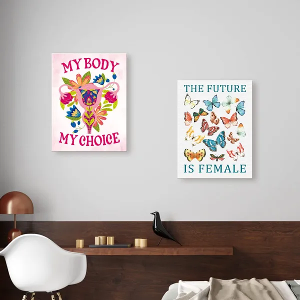 Blue_The_Future_Is_Female_Canvas_Wall_Art,Feminist_Equality_Inspirational_Quotes_Canvas_Framed_Prints_Wall_Art_Ready_To_Hang_|_For_Girl_Women_Sisters_Office_Apartment_Bedroom_Home_Wall_Decor