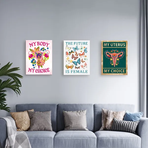 Blue_The_Future_Is_Female_Canvas_Wall_Art,Feminist_Equality_Inspirational_Quotes_Canvas_Framed_Prints_Wall_Art_Ready_To_Hang_|_For_Girl_Women_Sisters_Office_Apartment_Bedroom_Home_Wall_Decor