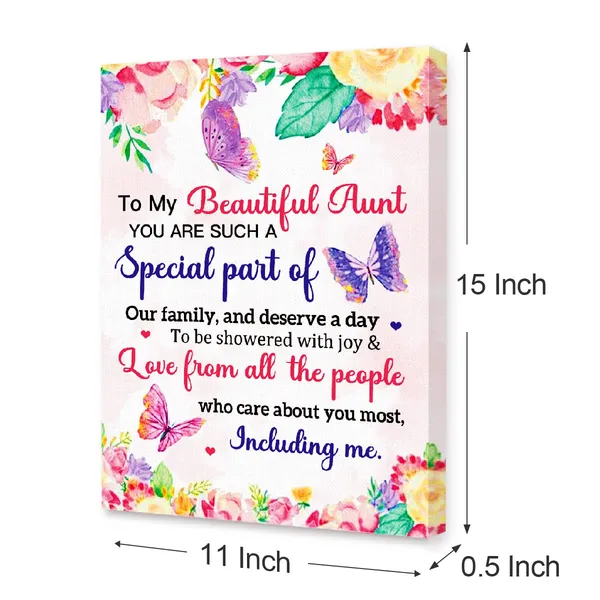 Multicolor_Canvas_Wall_Art_Gifts_|_For_Aunt,To_My_Beautiful_Aunt_Birthday_Mothers_Day_Meaningful_Gifts_|_For_Aunt_From_Niece_Nephew,Canvas_Framed_Wall_Art_Hangable_Home_Decor_|_For_Aunt