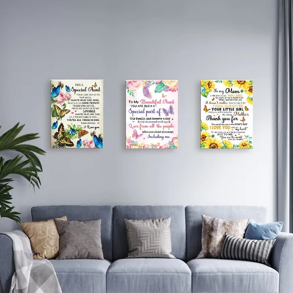 Multicolor_Canvas_Wall_Art_Gifts_|_For_Aunt,To_My_Beautiful_Aunt_Birthday_Mothers_Day_Meaningful_Gifts_|_For_Aunt_From_Niece_Nephew,Canvas_Framed_Wall_Art_Hangable_Home_Decor_|_For_Aunt