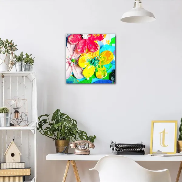 Multicolor_Abstract_24_X_24_Inch,_Wooden_Framed_Canvas_Painting_|_For_Bedroom,_Living_Room,_Study_Room_&_Office_|_Pine_Wood_Frame_(61_X_61_Cms)