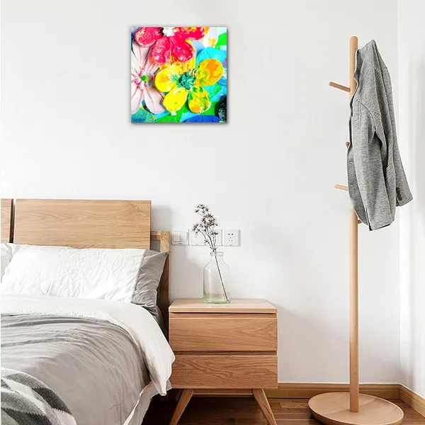 Multicolor_Abstract_24_X_24_Inch,_Wooden_Framed_Canvas_Painting_|_For_Bedroom,_Living_Room,_Study_Room_&_Office_|_Pine_Wood_Frame_(61_X_61_Cms)