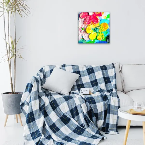 Multicolor_Abstract_24_X_24_Inch,_Wooden_Framed_Canvas_Painting_|_For_Bedroom,_Living_Room,_Study_Room_&_Office_|_Pine_Wood_Frame_(61_X_61_Cms)