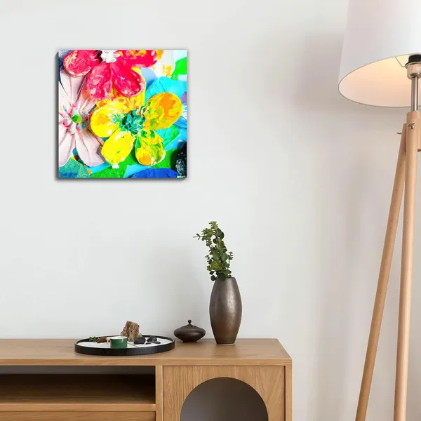 Multicolor_Abstract_24_X_24_Inch,_Wooden_Framed_Canvas_Painting_|_For_Bedroom,_Living_Room,_Study_Room_&_Office_|_Pine_Wood_Frame_(61_X_61_Cms)