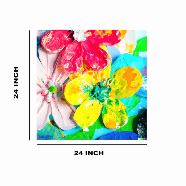 Multicolor_Abstract_24_X_24_Inch,_Wooden_Framed_Canvas_Painting_|_For_Bedroom,_Living_Room,_Study_Room_&_Office_|_Pine_Wood_Frame_(61_X_61_Cms)