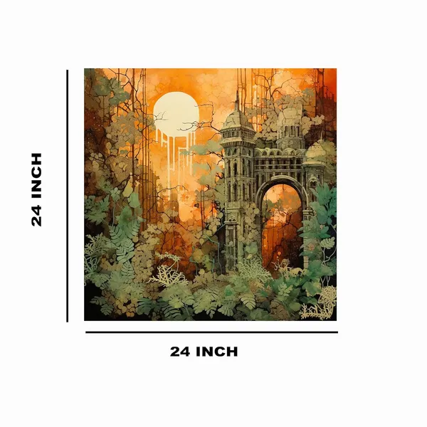 Multicolor_Abstract_24_X_24_Inch,_Wooden_Framed_Canvas_Painting_|_For_Bedroom,_Living_Room,_Study_Room_&_Office_|_Pine_Wood_Frame_(61_X_61_Cms)