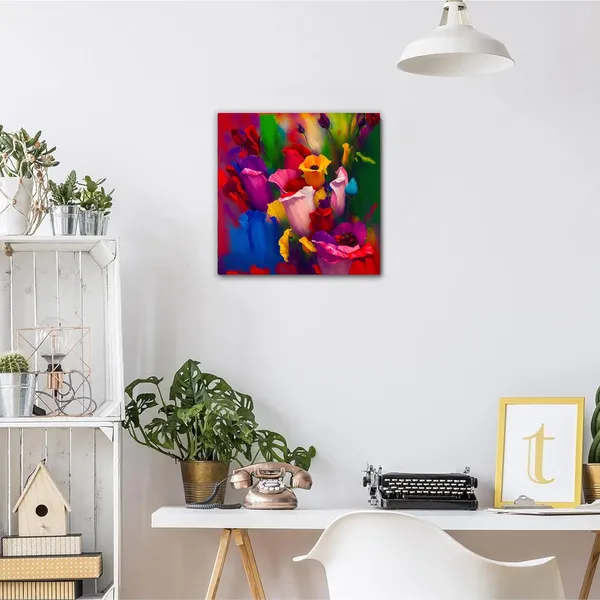 Multicolor_Abstract_24_X_24_Inch,_Wooden_Framed_Canvas_Painting_|_For_Bedroom,_Living_Room,_Study_Room_&_Office_|_Pine_Wood_Frame_(61_X_61_Cms)