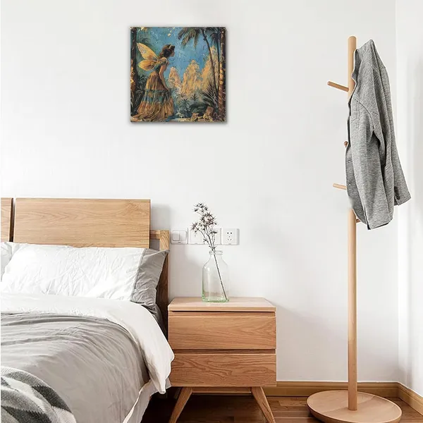 Multicolor_Abstract_24_X_24_Inch,_Wooden_Framed_Canvas_Painting_|_For_Bedroom,_Living_Room,_Study_Room_&_Office_|_Pine_Wood_Frame_(61_X_61_Cms)