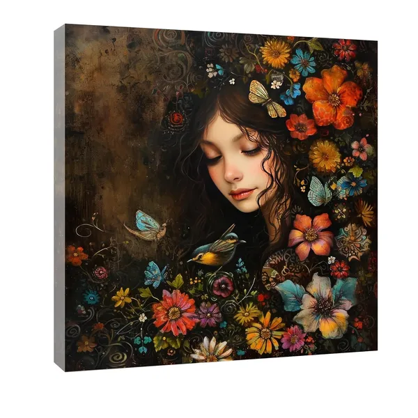 Multicolor_Abstract_24_X_24_Inch,_Wooden_Framed_Canvas_Painting_|_For_Bedroom,_Living_Room,_Study_Room_&_Office_|_Pine_Wood_Frame_(61_X_61_Cms)