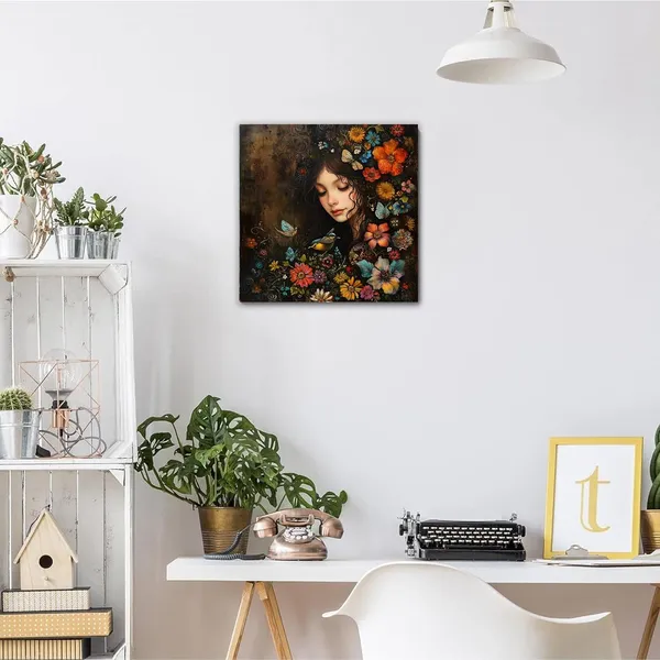Multicolor_Abstract_24_X_24_Inch,_Wooden_Framed_Canvas_Painting_|_For_Bedroom,_Living_Room,_Study_Room_&_Office_|_Pine_Wood_Frame_(61_X_61_Cms)