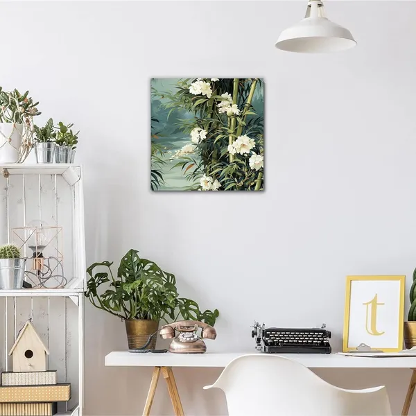Multicolor_Abstract_24_X_24_Inch,_Wooden_Framed_Canvas_Painting_|_For_Bedroom,_Living_Room,_Study_Room_&_Office_|_Pine_Wood_Frame_(61_X_61_Cms)