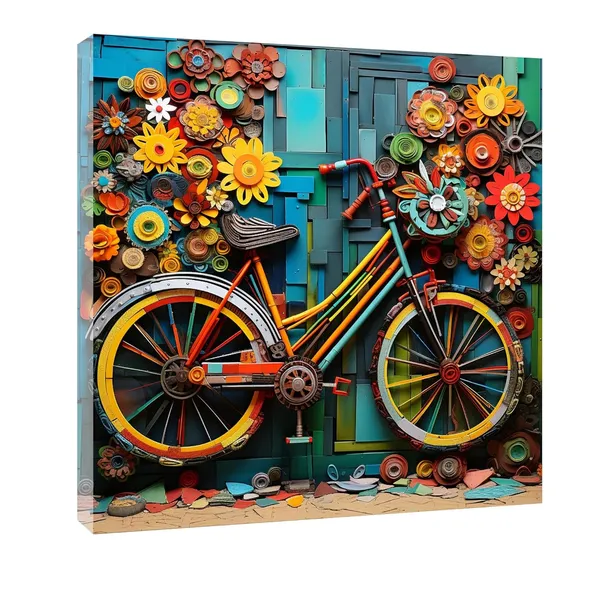 Multicolor_Abstract_24_X_24_Inch,_Wooden_Framed_Canvas_Painting_|_For_Bedroom,_Living_Room,_Study_Room_&_Office_|_Pine_Wood_Frame_(61_X_61_Cms)