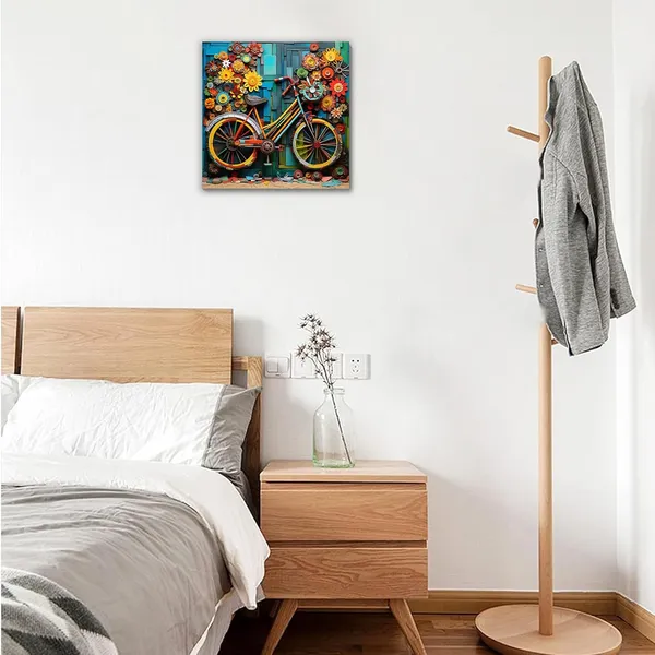 Multicolor_Abstract_24_X_24_Inch,_Wooden_Framed_Canvas_Painting_|_For_Bedroom,_Living_Room,_Study_Room_&_Office_|_Pine_Wood_Frame_(61_X_61_Cms)