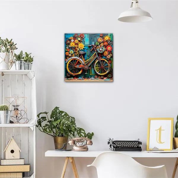 Multicolor_Abstract_24_X_24_Inch,_Wooden_Framed_Canvas_Painting_|_For_Bedroom,_Living_Room,_Study_Room_&_Office_|_Pine_Wood_Frame_(61_X_61_Cms)