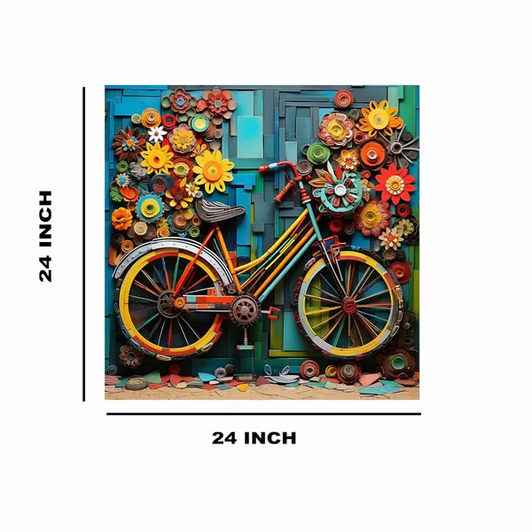 Multicolor_Abstract_24_X_24_Inch,_Wooden_Framed_Canvas_Painting_|_For_Bedroom,_Living_Room,_Study_Room_&_Office_|_Pine_Wood_Frame_(61_X_61_Cms)