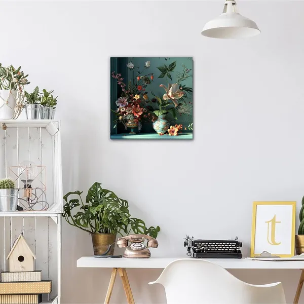 Multicolor_Abstract_24_X_24_Inch,_Wooden_Framed_Canvas_Painting_|_For_Bedroom,_Living_Room,_Study_Room_&_Office_|_Pine_Wood_Frame_(61_X_61_Cms)