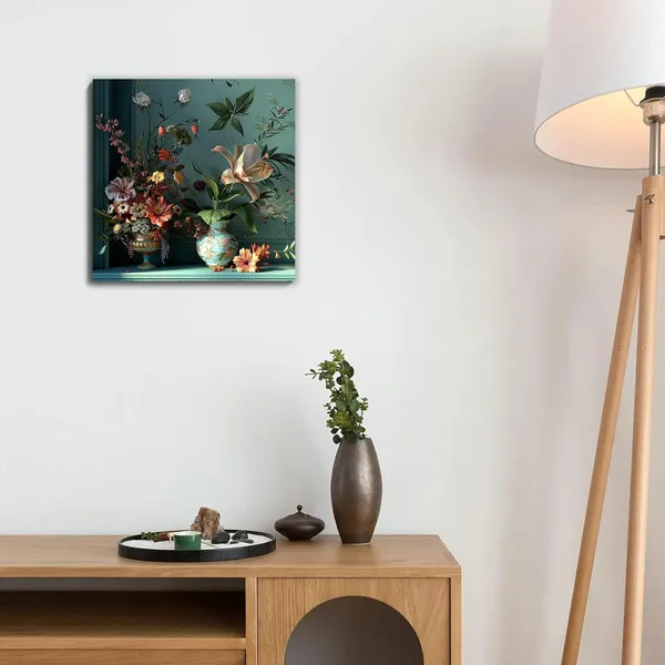 Multicolor_Abstract_24_X_24_Inch,_Wooden_Framed_Canvas_Painting_|_For_Bedroom,_Living_Room,_Study_Room_&_Office_|_Pine_Wood_Frame_(61_X_61_Cms)
