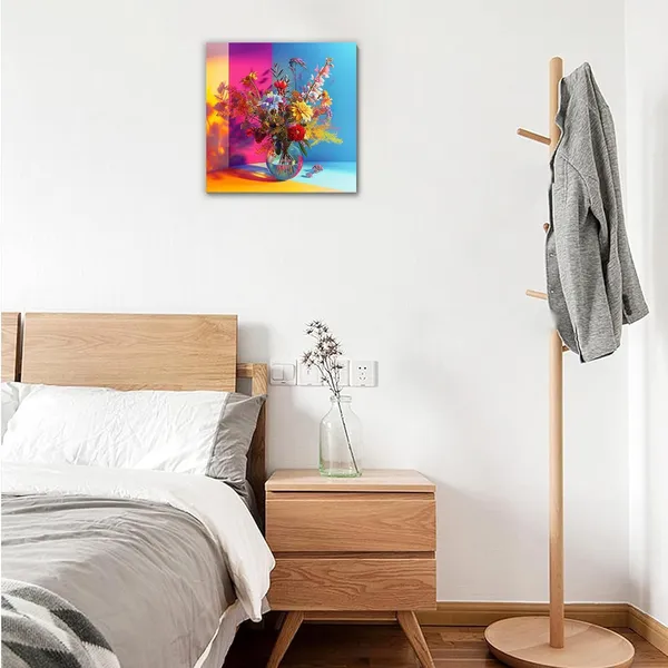 Multicolor_Abstract_24_X_24_Inch,_Wooden_Framed_Canvas_Painting_|_For_Bedroom,_Living_Room,_Study_Room_&_Office_|_Pine_Wood_Frame_(61_X_61_Cms)