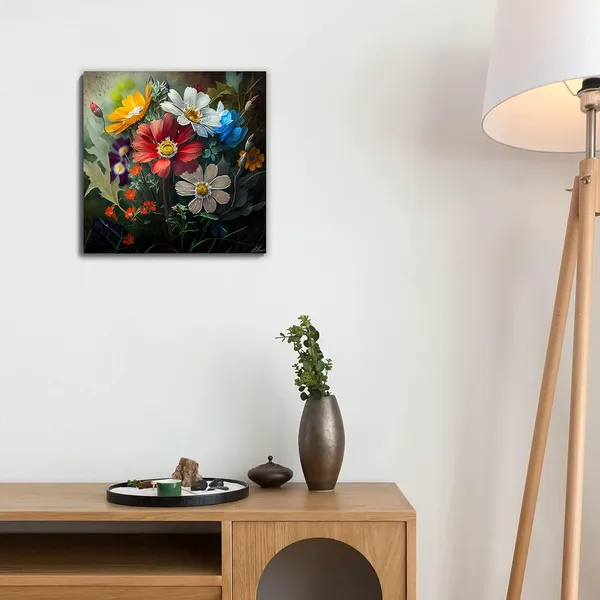 Multicolor_Abstract_24_X_24_Inch,_Wooden_Framed_Canvas_Painting_|_For_Bedroom,_Living_Room,_Study_Room_&_Office_|_Pine_Wood_Frame_(61_X_61_Cms)