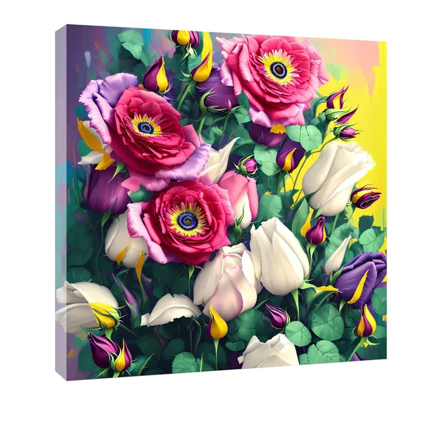 Multicolor_Abstract_24_X_24_Inch,_Wooden_Framed_Canvas_Painting_|_For_Bedroom,_Living_Room,_Study_Room_&_Office_|_Pine_Wood_Frame_(61_X_61_Cms)