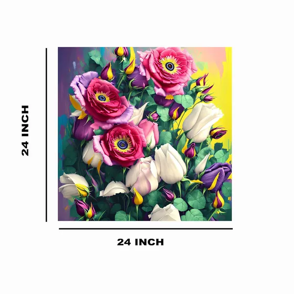 Multicolor_Abstract_24_X_24_Inch,_Wooden_Framed_Canvas_Painting_|_For_Bedroom,_Living_Room,_Study_Room_&_Office_|_Pine_Wood_Frame_(61_X_61_Cms)