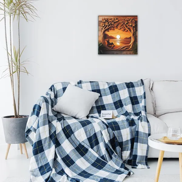 Multicolor_Abstract_24_X_24_Inch,_Wooden_Framed_Canvas_Painting_|_For_Bedroom,_Living_Room,_Study_Room_&_Office_|_Pine_Wood_Frame_(61_X_61_Cms)