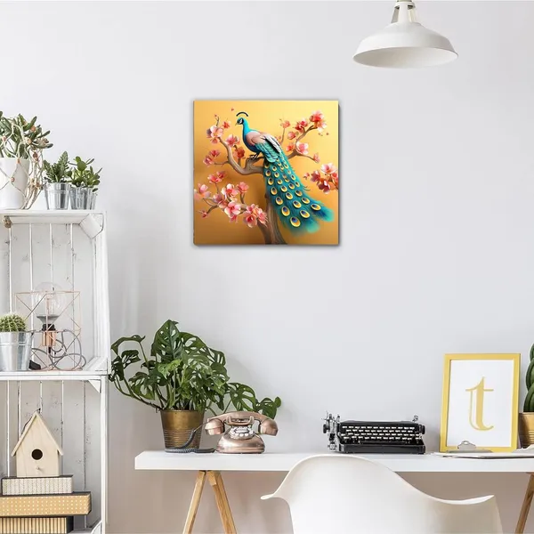 Multicolor_Abstract_24_X_24_Inch,_Wooden_Framed_Canvas_Painting_|_For_Bedroom,_Living_Room,_Study_Room_&_Office_|_Pine_Wood_Frame_(61_X_61_Cms)