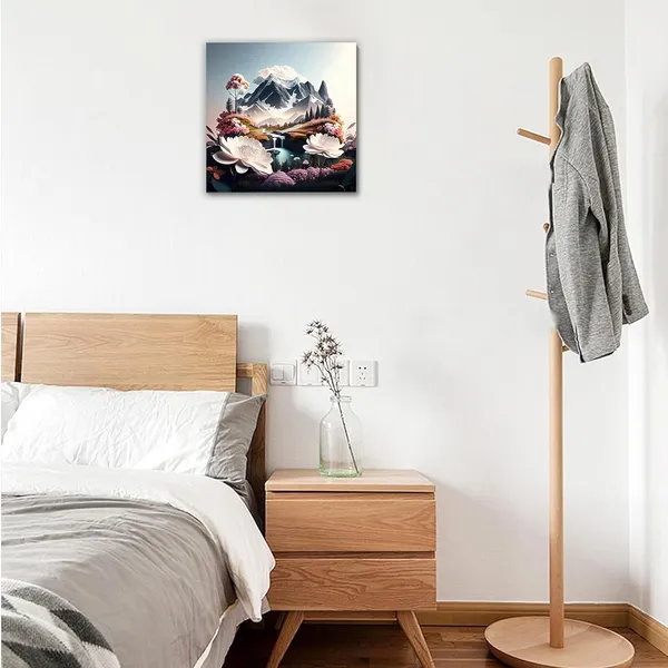 Multicolor_Abstract_24_X_24_Inch,_Wooden_Framed_Canvas_Painting_|_For_Bedroom,_Living_Room,_Study_Room_&_Office_|_Pine_Wood_Frame_(61_X_61_Cms)